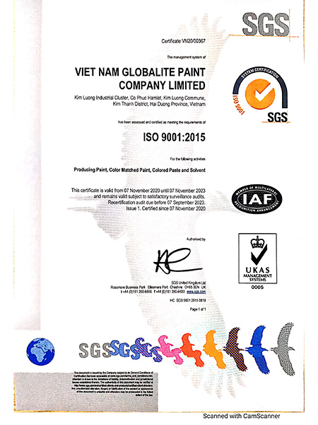 ISO证书(越南）